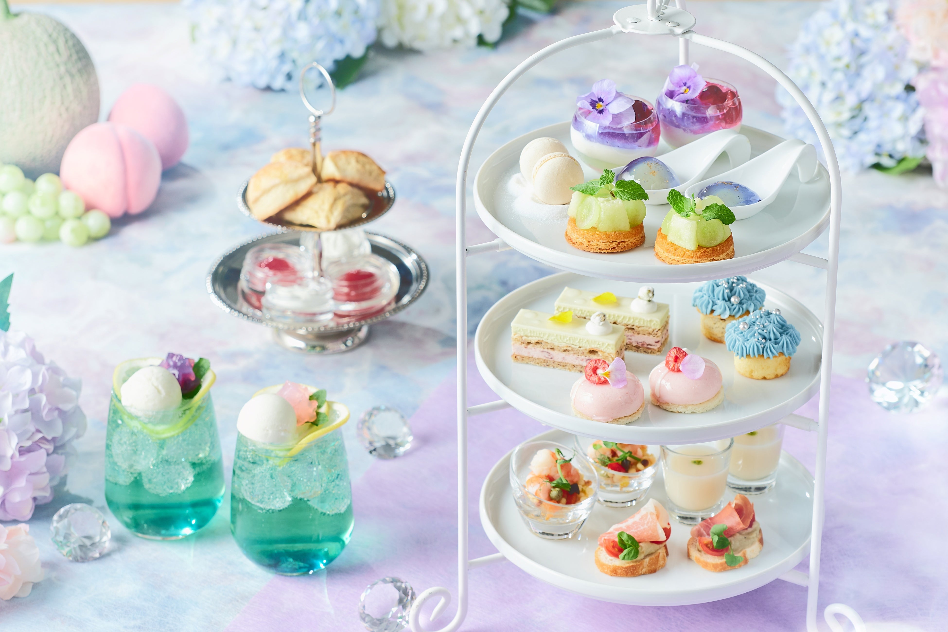 きらめく紫陽花アフタヌーンティー（2名分イメージ）