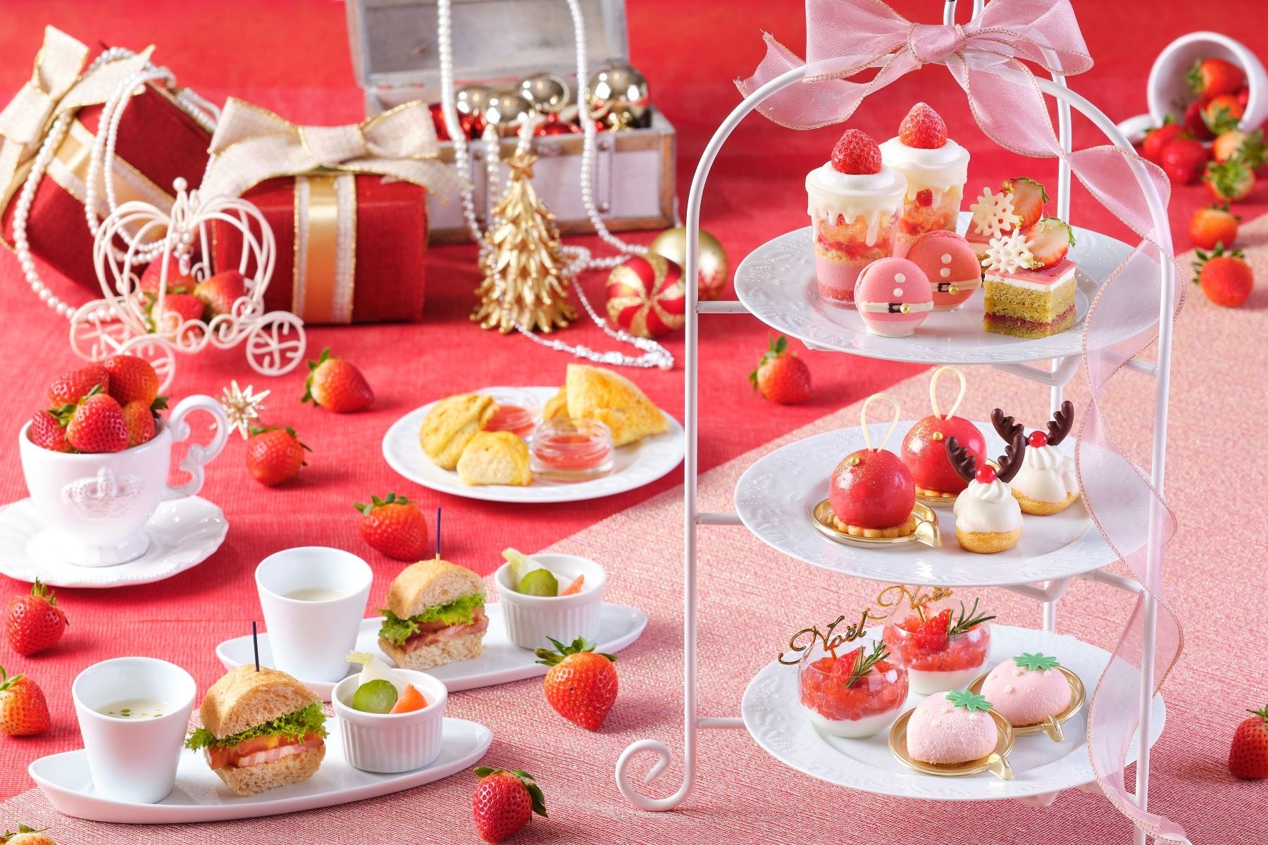 クリスマスシーズンにフレッシュないちごづくし!“ピンク”カラーのキュートなスイーツ 「ストロベリープリンセスアフタヌーンティー」