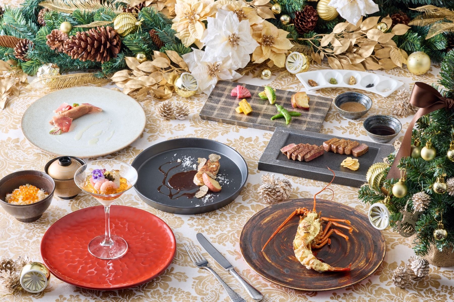 料理長厳選の食材が勢ぞろい!クリスマスは鉄板焼で至極のひとときを『匠 五感で楽しむクリスマス限定コース』販売