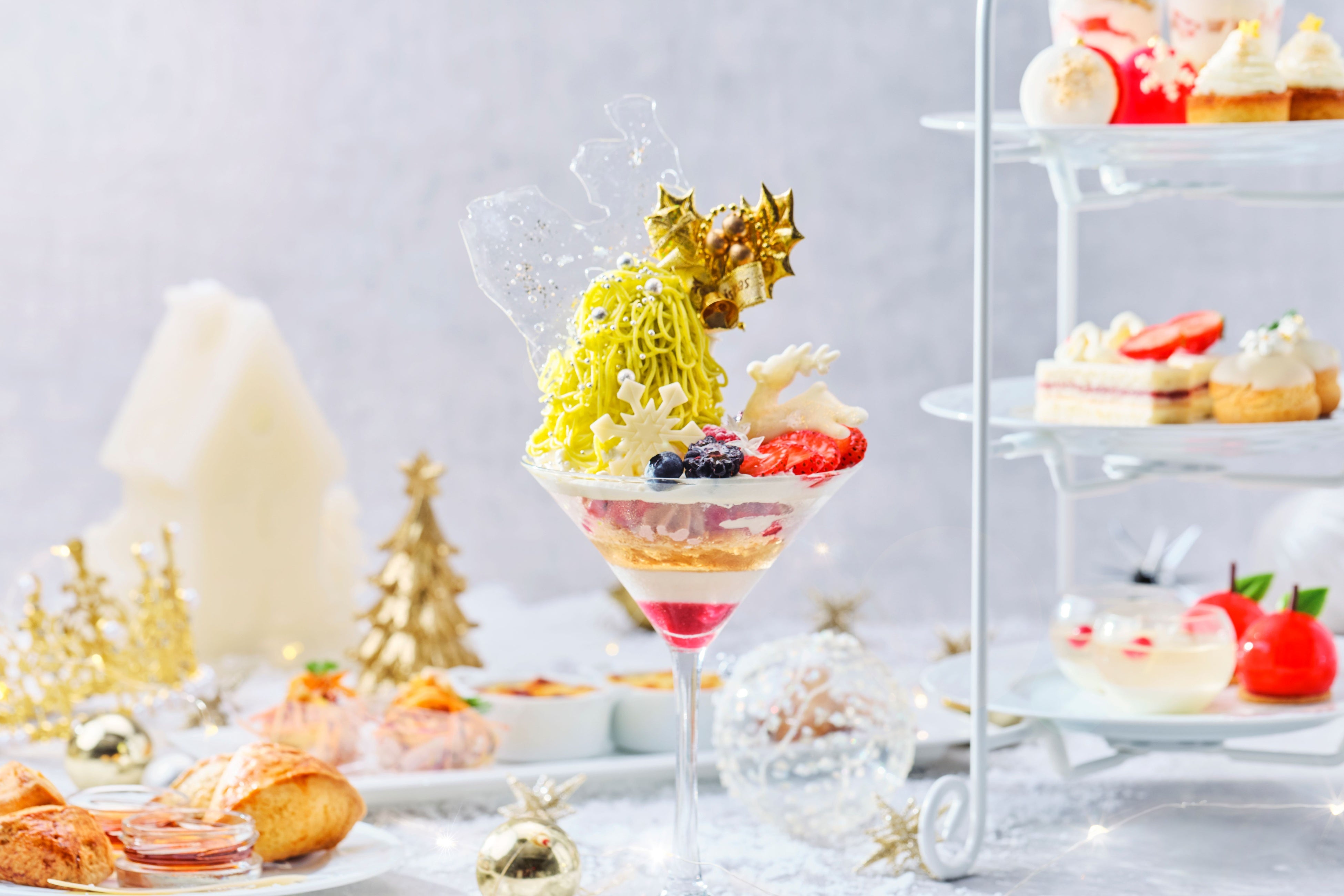 ご褒美パフェ付アフタヌーンティー