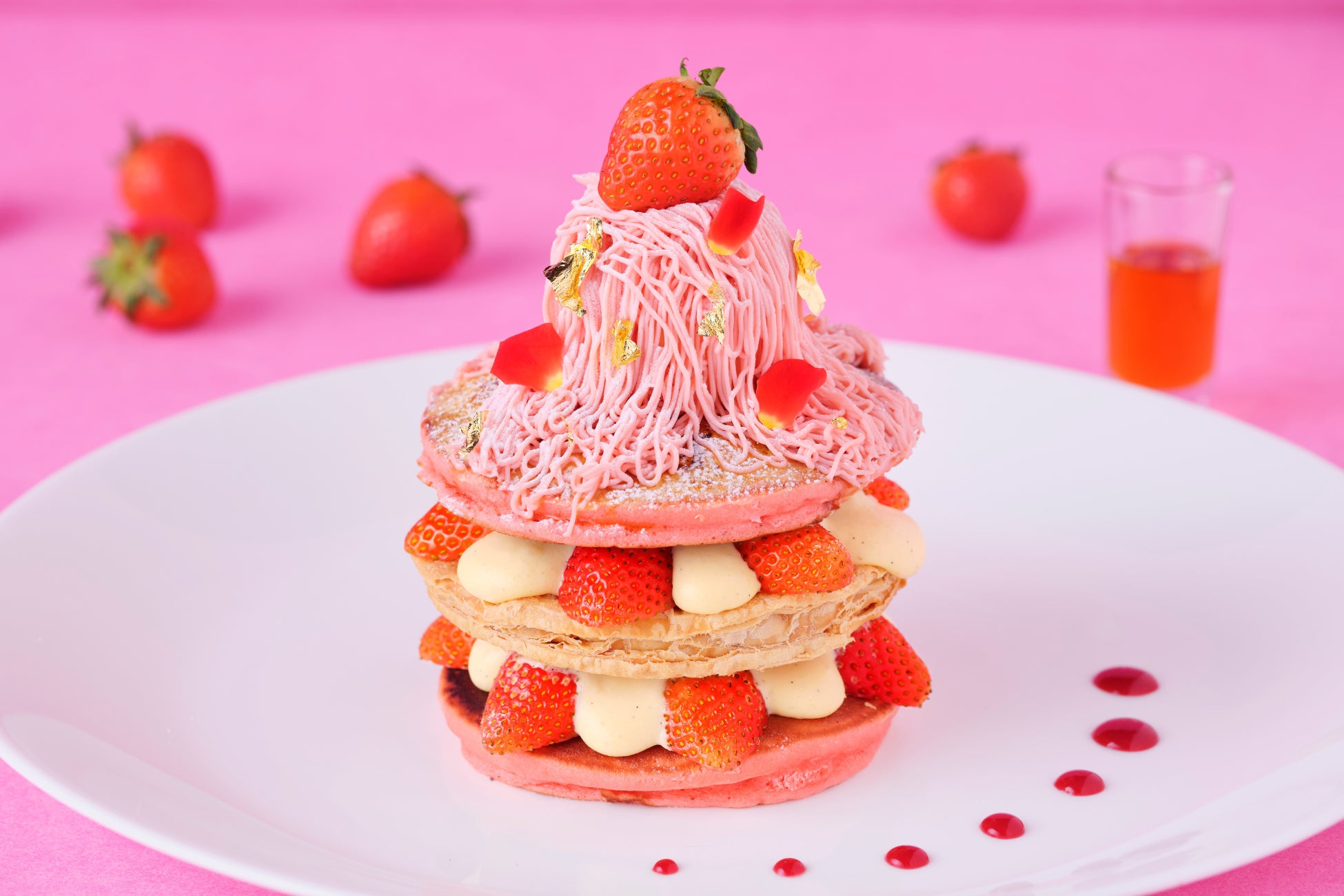 いちごのミルフィーユパンケーキ