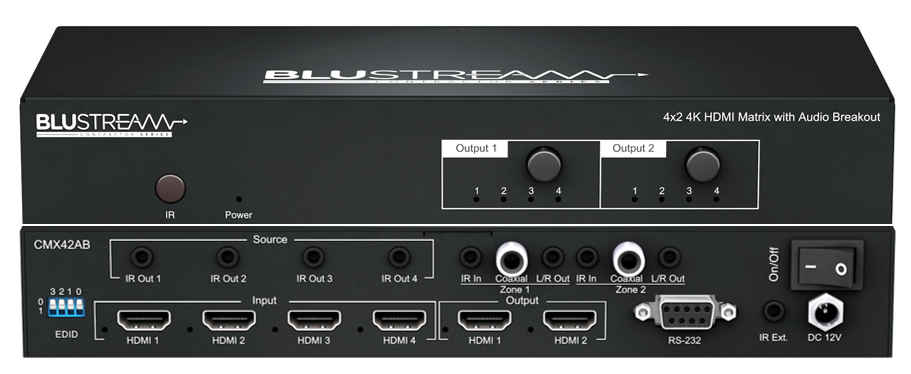 Blustream社製 4x2 4K HDMIマトリックススイッチャー 2023年10月6日