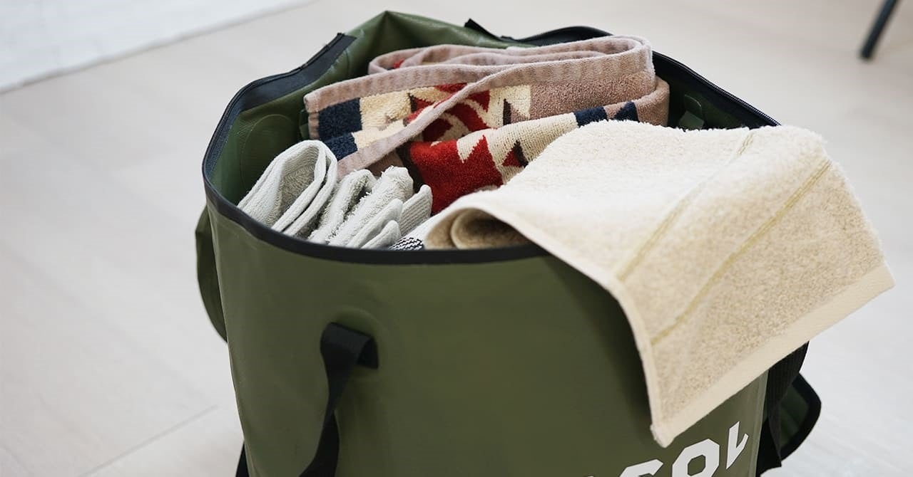 ランドリーバスケット #キャンピングソフトバケツ