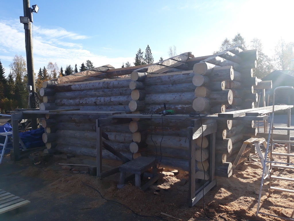 フィンランドにて仮組みしているケーロサウナ