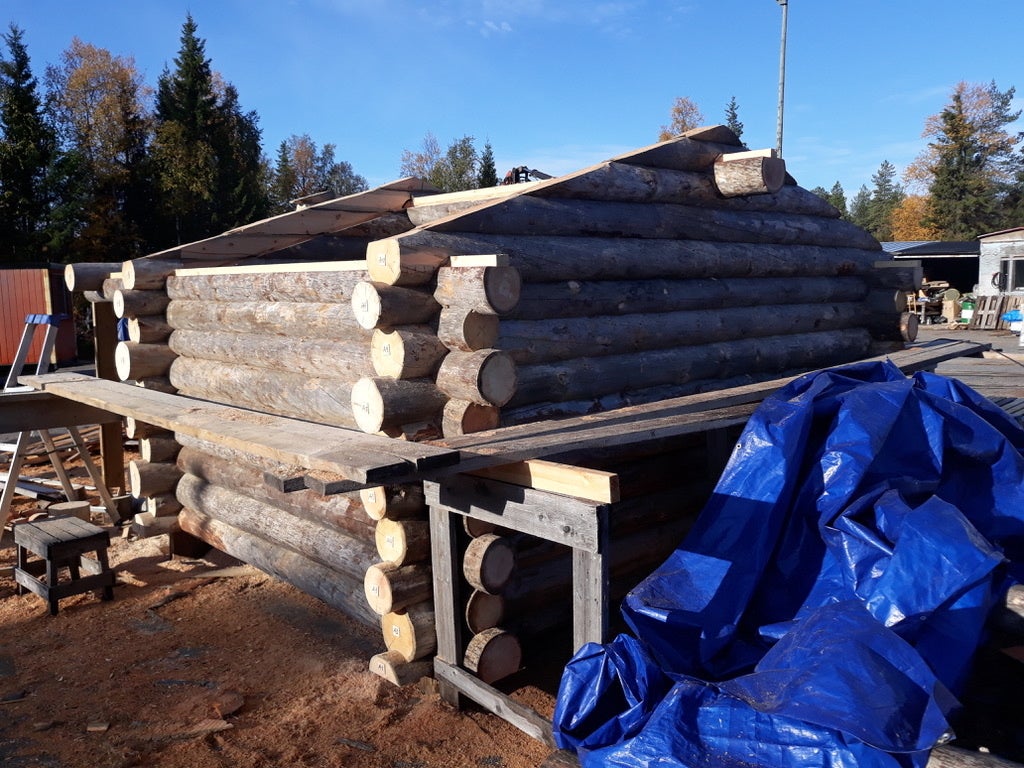 フィンランドにて仮組みしているケーロサウナ