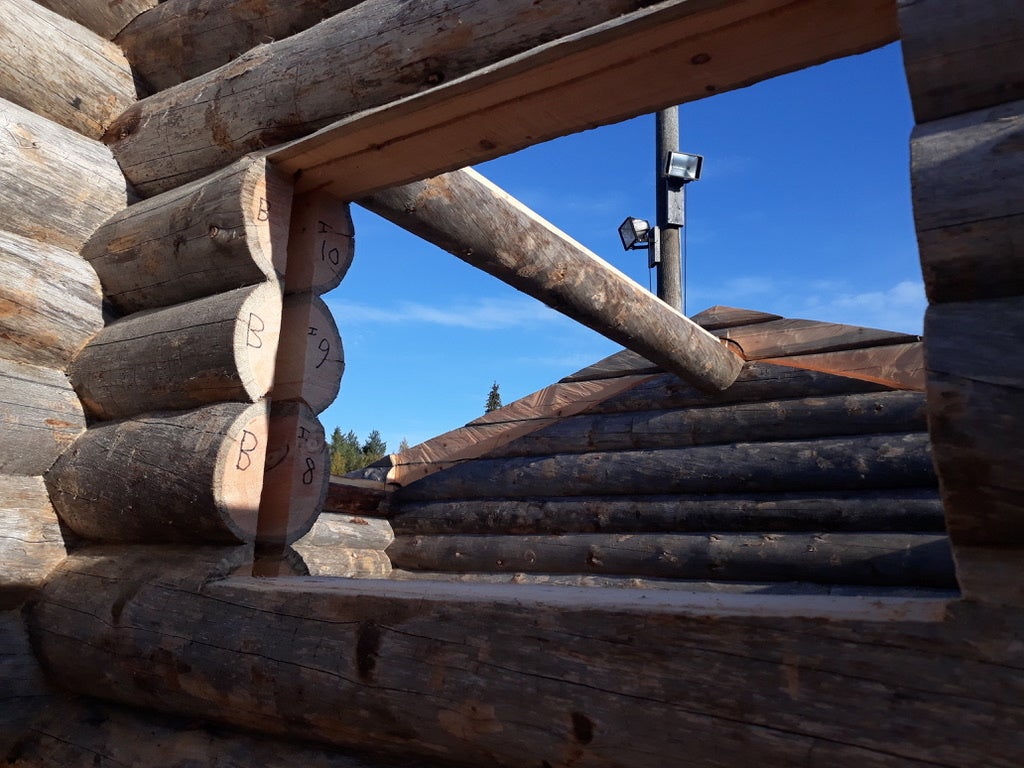 フィンランドにて仮組みしているケーロサウナ