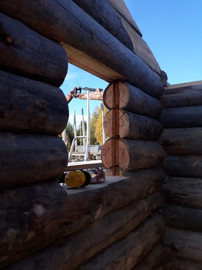 フィンランドにて仮組みしているケーロサウナ