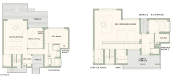 1F　　　　　　　　　　　　　　　　　　　　　　　2F