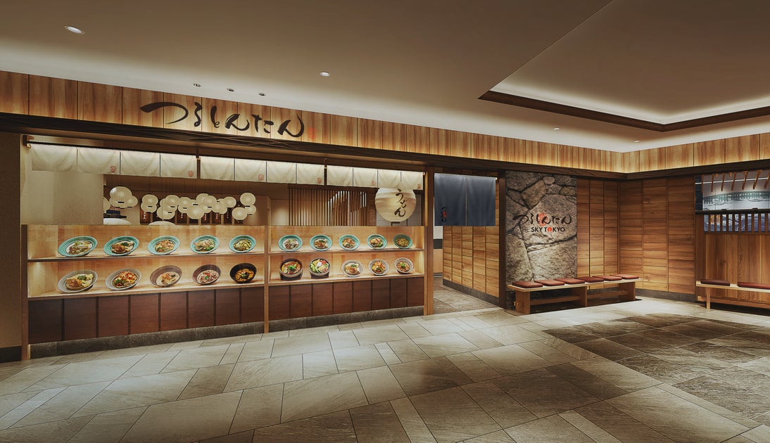 つるとんたん THE SKY TOKYO 店頭エントランス