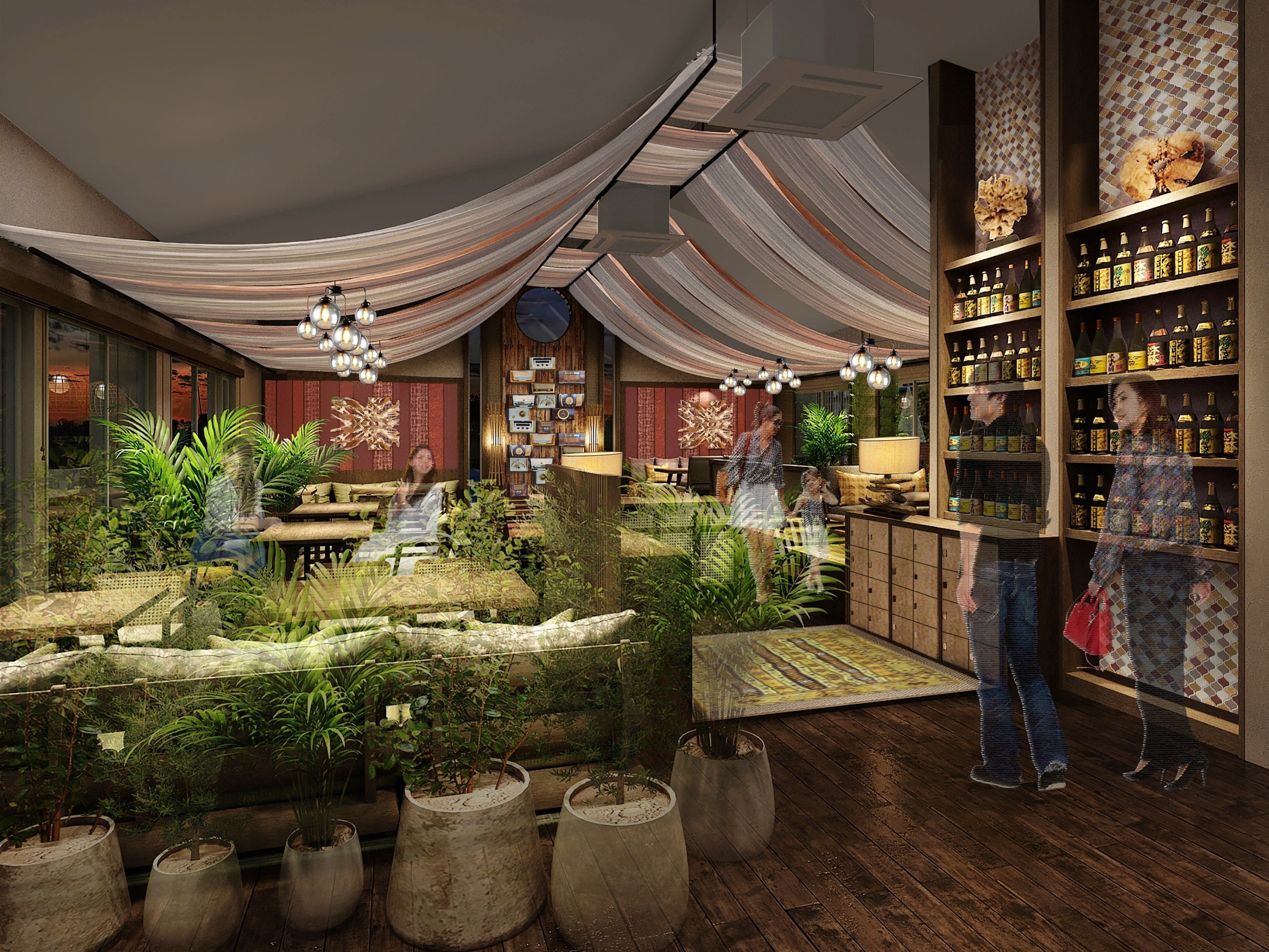 沖縄炭火料理店 うむさんの庭（店内）