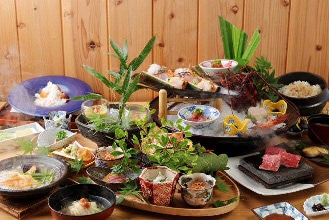 ▲旬の食材をふんだんに使った日本料理