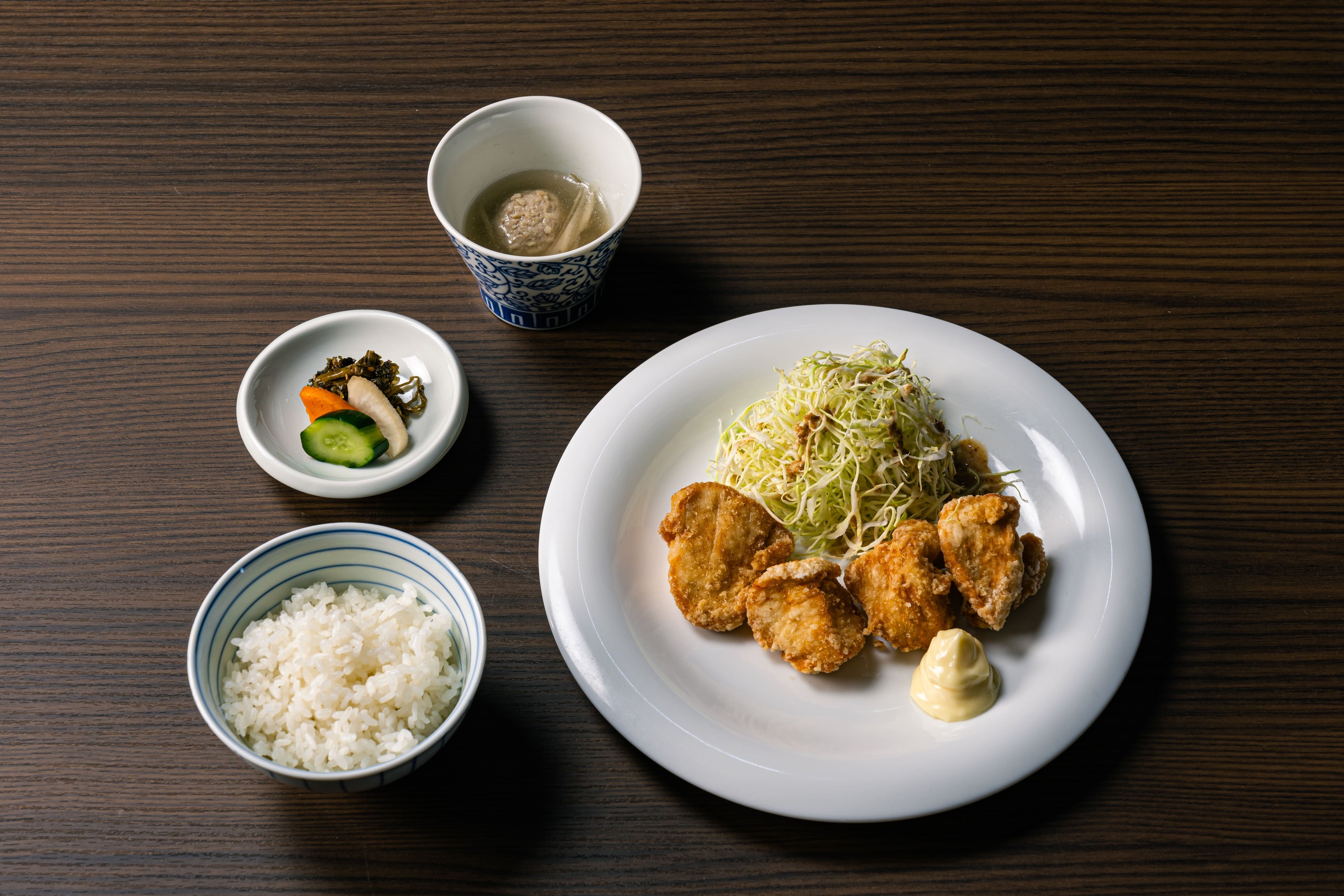 ▲みつせ鶏の唐揚げ御膳