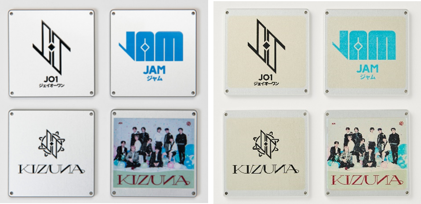 一部対象品：（左）打上げ前　（右）宇宙空間に曝され、地球帰還後