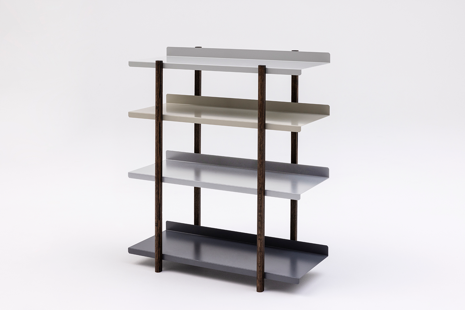 MARGE SHELF 4 OIL STAIN FINISH　LIGHT GREY, LIGHT GREY, BEIGE, DARK GREY (LLBD)