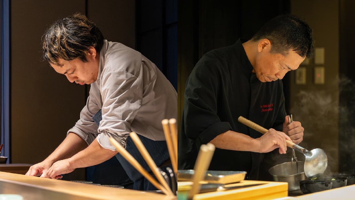 松岡寿行シェフ(左)と尾高翔太シェフ(右)