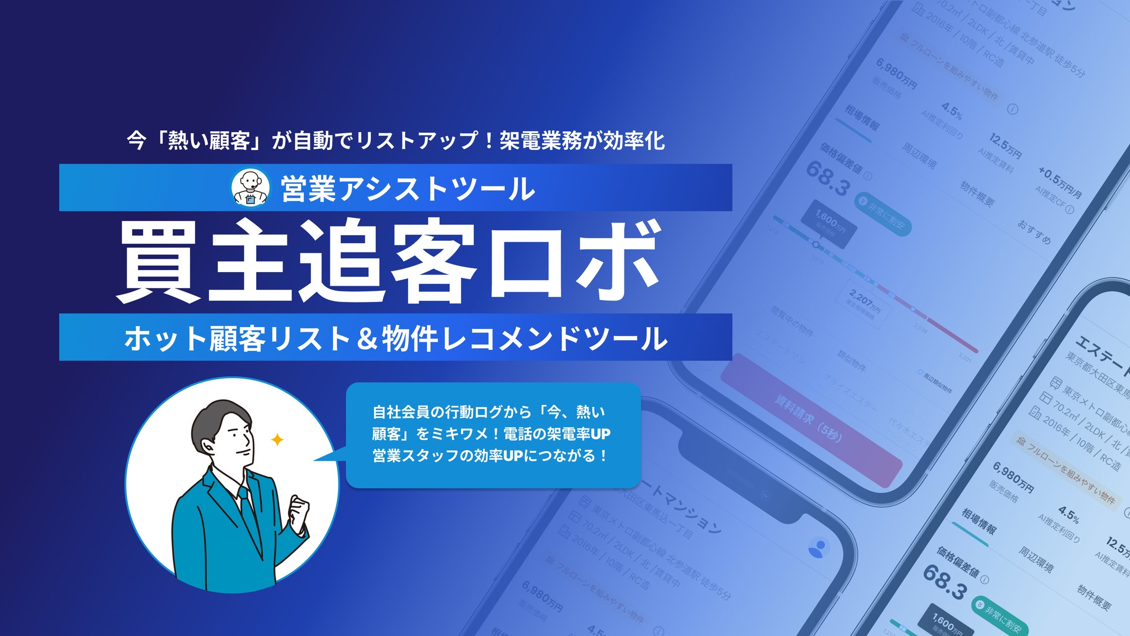 【住宅ローン金利変動で購入意欲は上がる?下がる?】見込み顧客がわかる「ホット顧客リスト」と「顧客にささる物件リスト」が手に入る『買主追客ロボ』提供開始