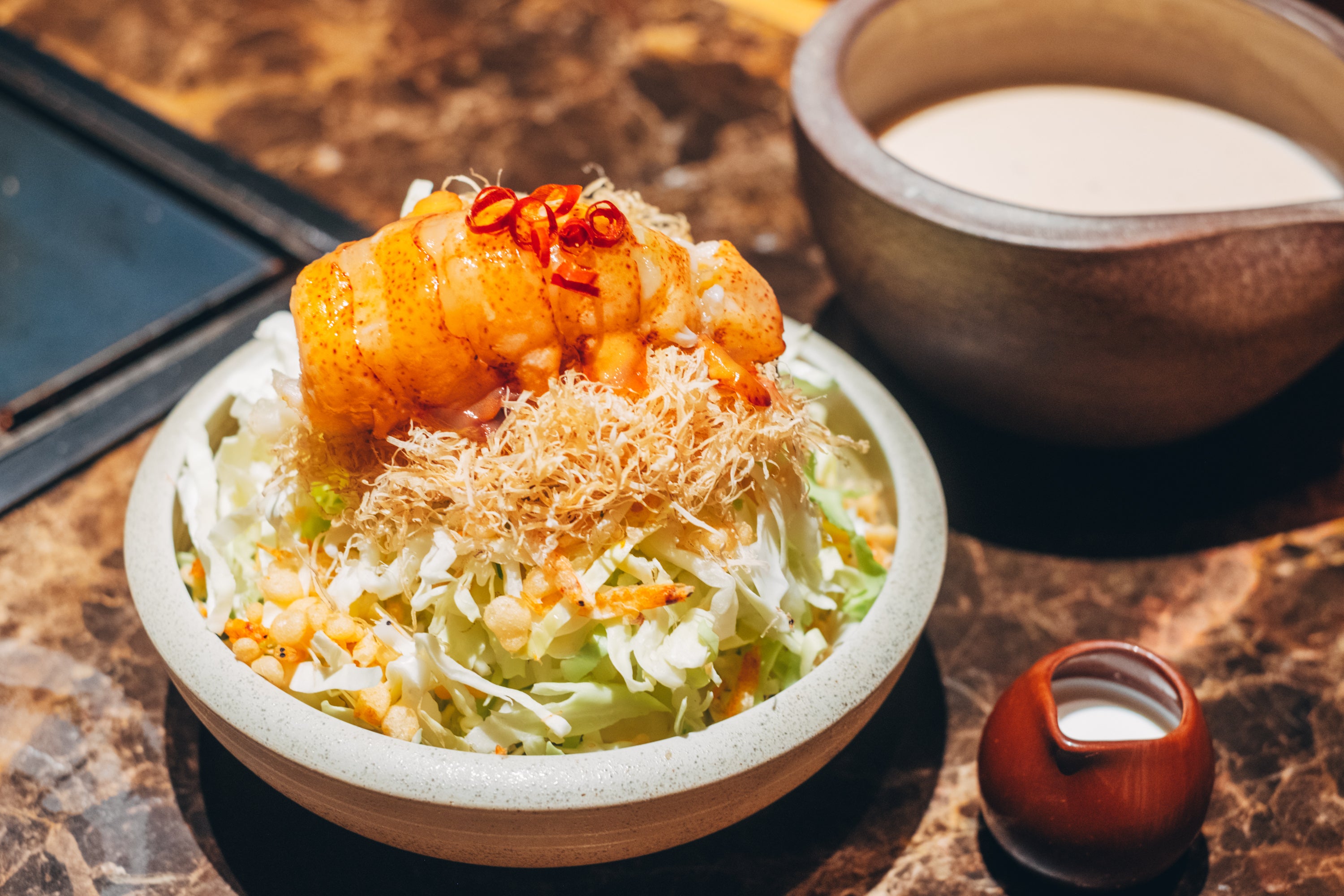 「オマール海老のビスクもんじゃ」