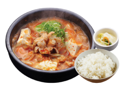 ホルモンスン豆腐定食