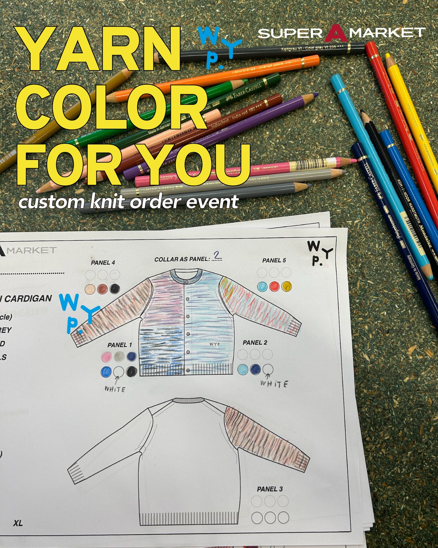 〈WASTE YARN PROJECT〉スーパー エー マーケットにて 世界に一着のカスタムニットがオーダーできるイベントを開催