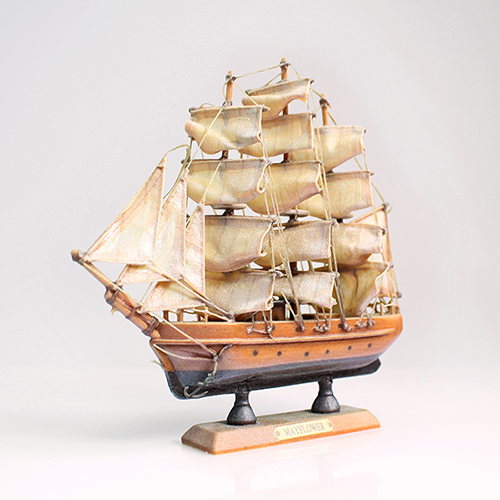 WSS 150 で造形されたメイフラワー号モデル（サポート除去後）