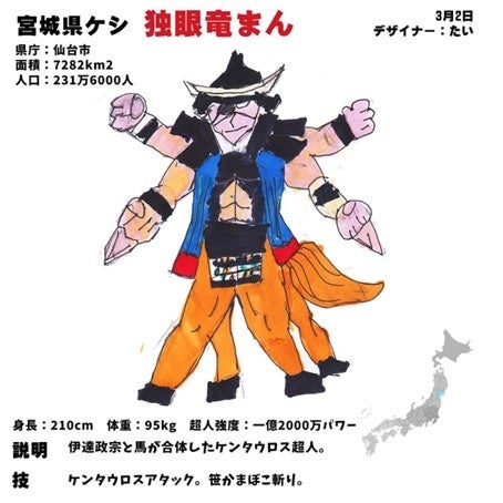 民ケシ-原画-独眼竜まん