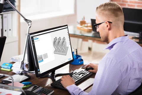 Origin One向けGrabCAD Printは、造形準備の改善、サポート材料の消費量を抑えた自動サポート生成ツールの改善、さらに新機能を追加しています。(写真:Business Wire)
