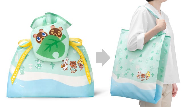 あつまれ　どうぶつの森　ラッピング×エコバッグ L （まめきち＆つぶきち） 1,870円（税込）