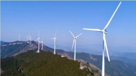 三重県度会町にある大型風力発電所「度会ウィンドファーム」（コスモエコパワー株式会社）