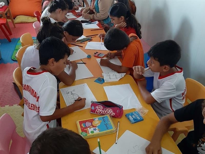 学習スペースの風景。提携団体YEÇED撮影