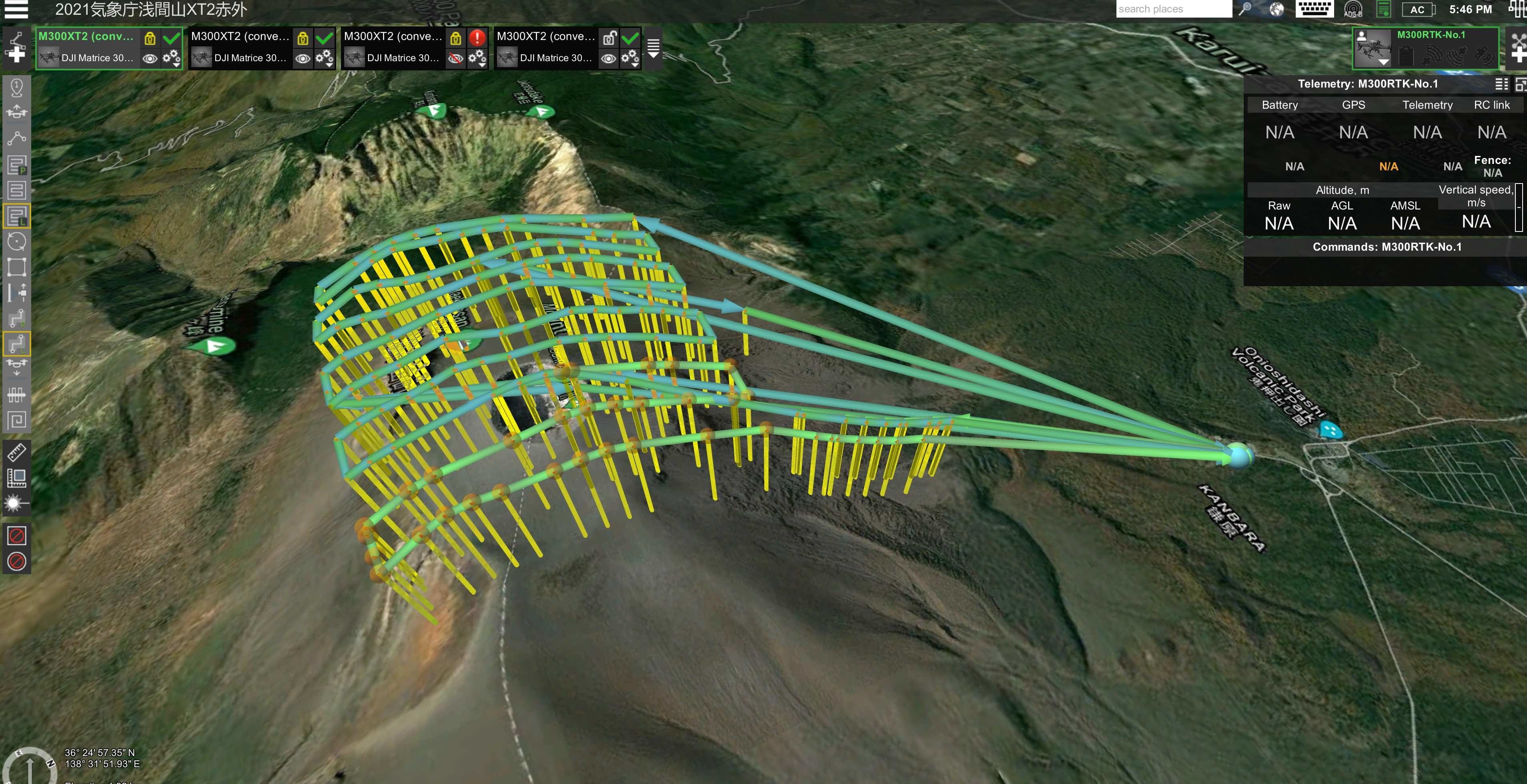 浅間山自動航行ルート