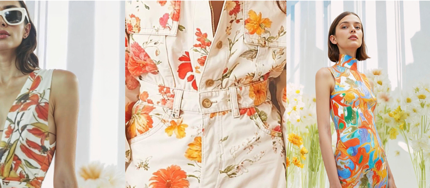 これらの画像は、オンデマンド・コレクションの作品の⼀部であり、デシグアルのデザインチームがAIの⼒を活⽤して開発したアイテムです。