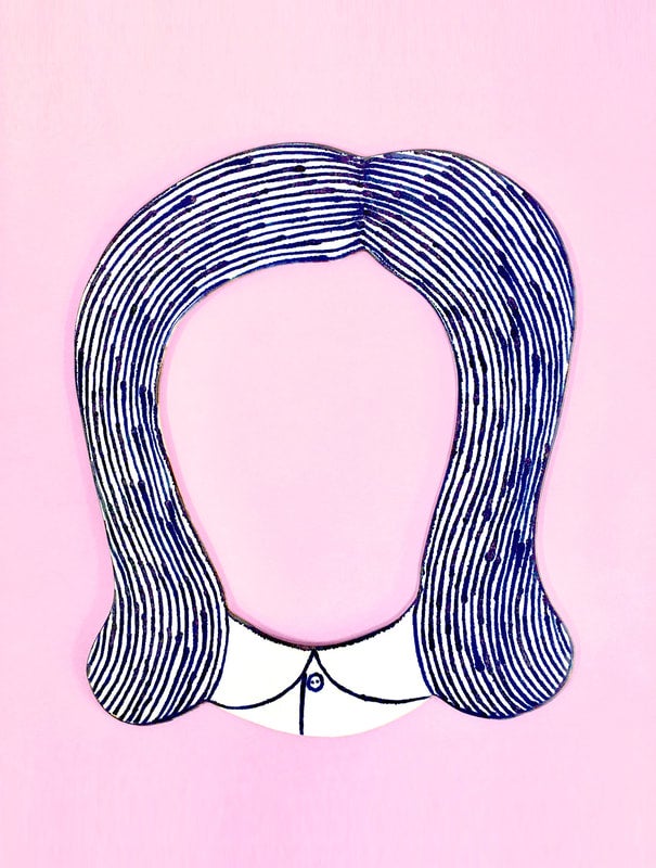 Who am I？／2022／ceramic,wood24.0×20.5cm／©️Marianne Hallberg