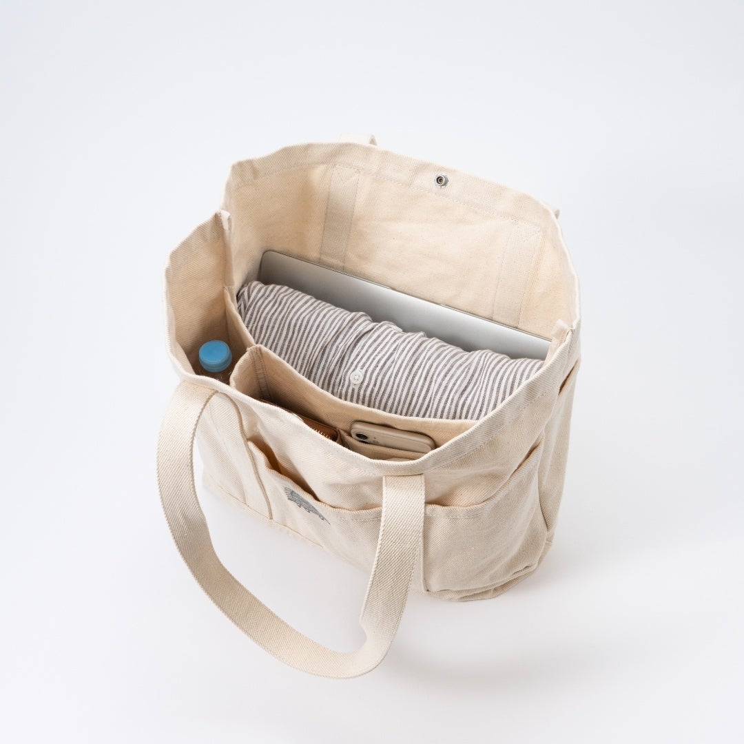 トートバッグＭ（ハリネズミ・アイボリー）