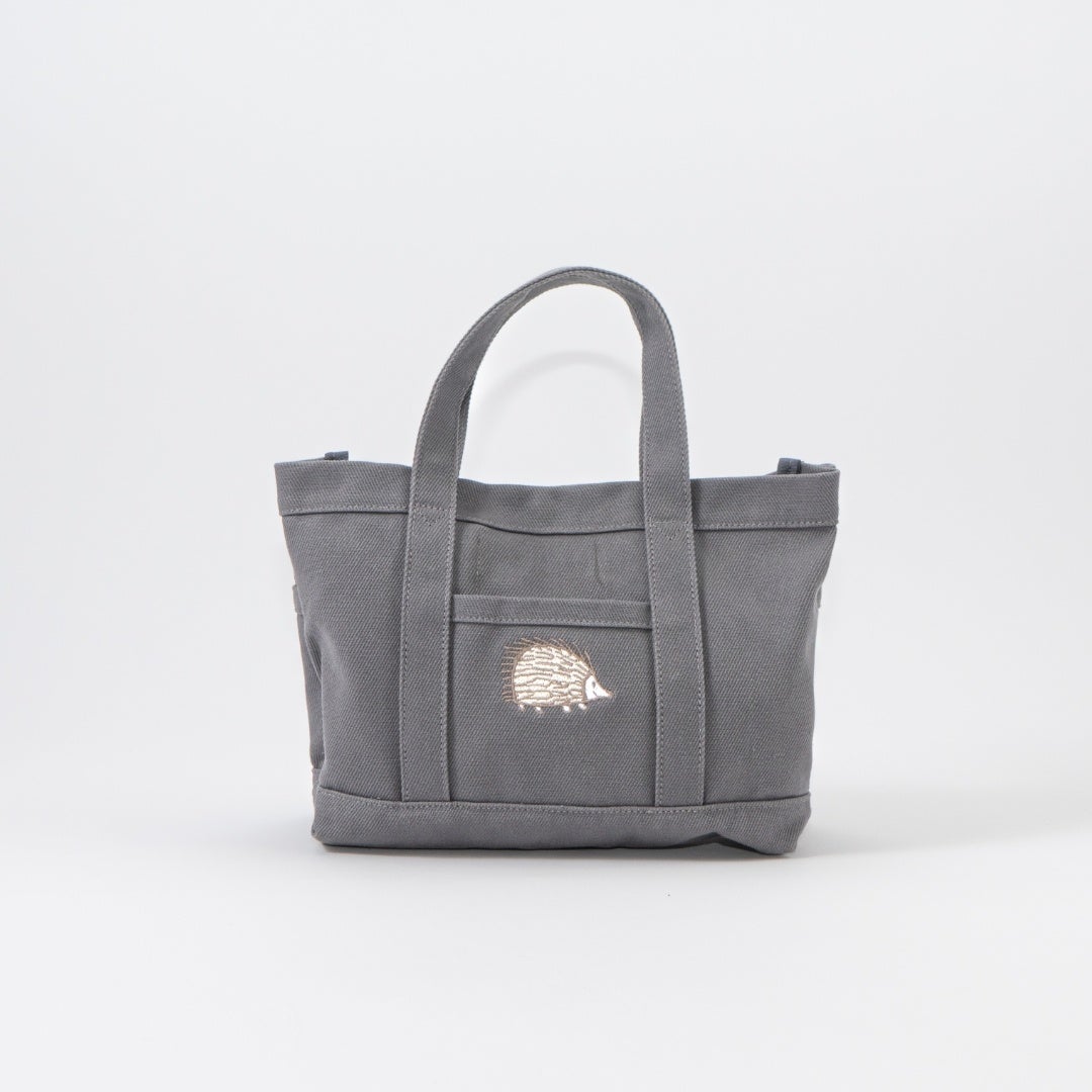 トートバッグS（ハリネズミ・グレー）