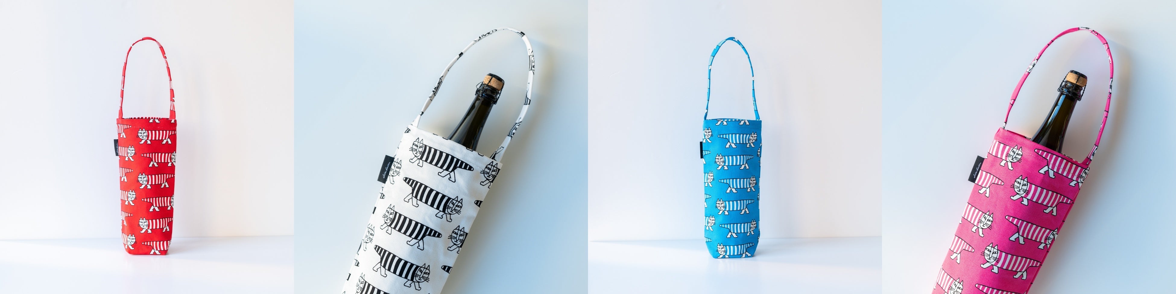 ワインバッグ（レッド、ホワイト、ブルー、ピンク）各2,750円