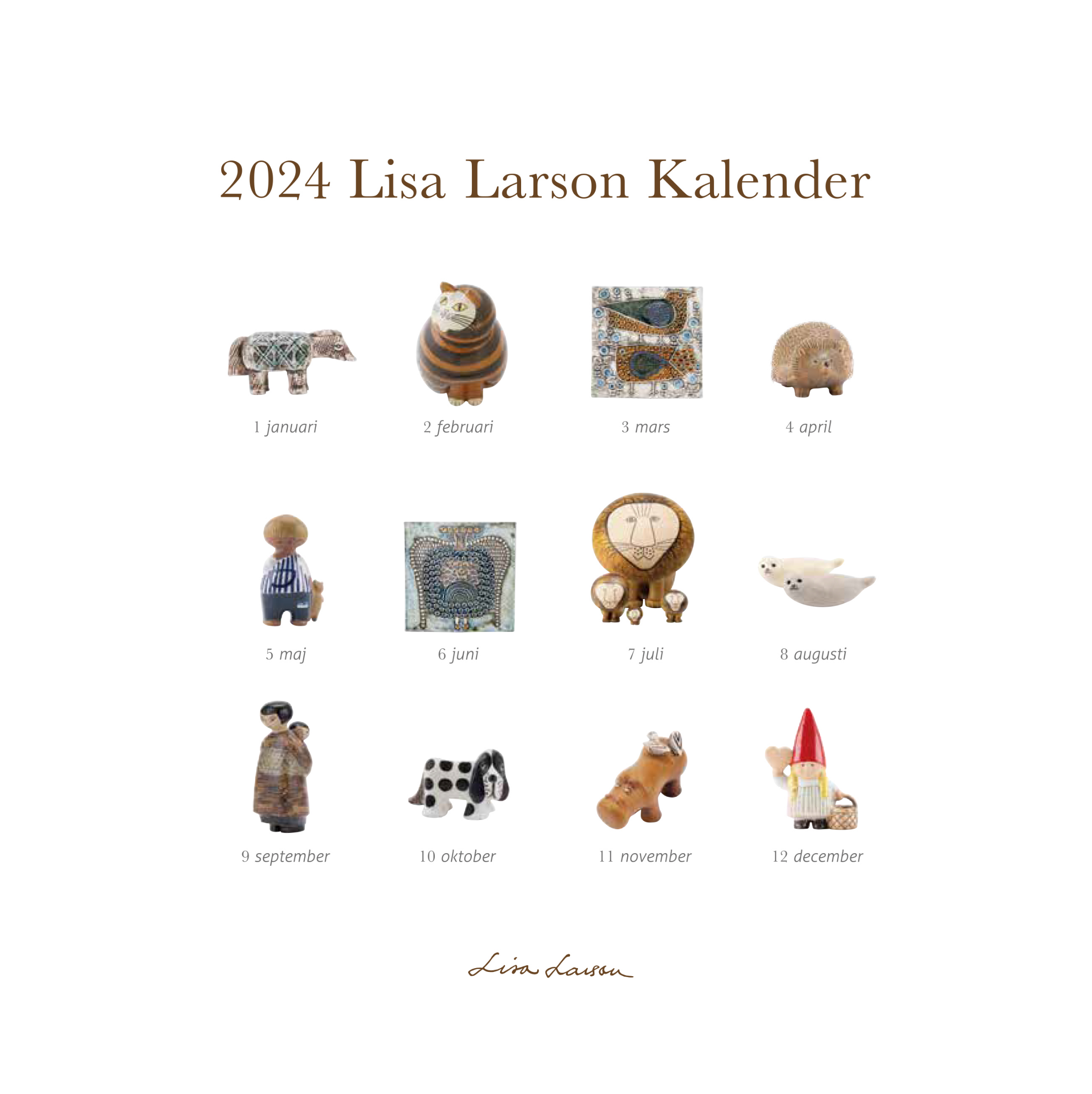 新商品】リサ・ラーソンの2024年カレンダー！ | 株式会社トンカチの