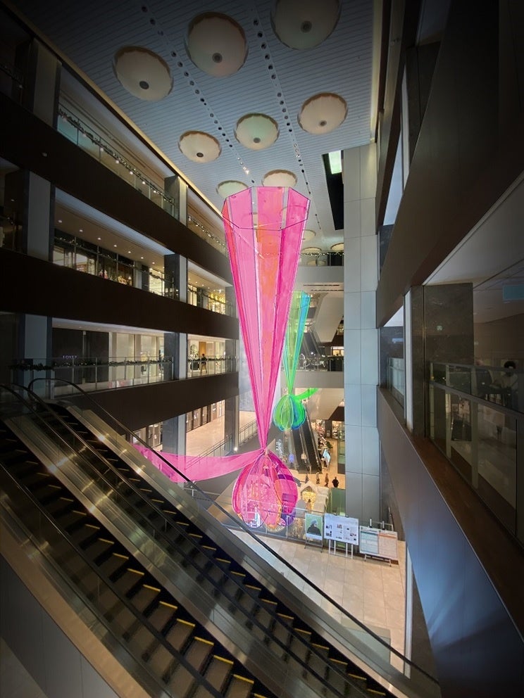 商業棟吹き抜け  天井吊り装飾イメージ