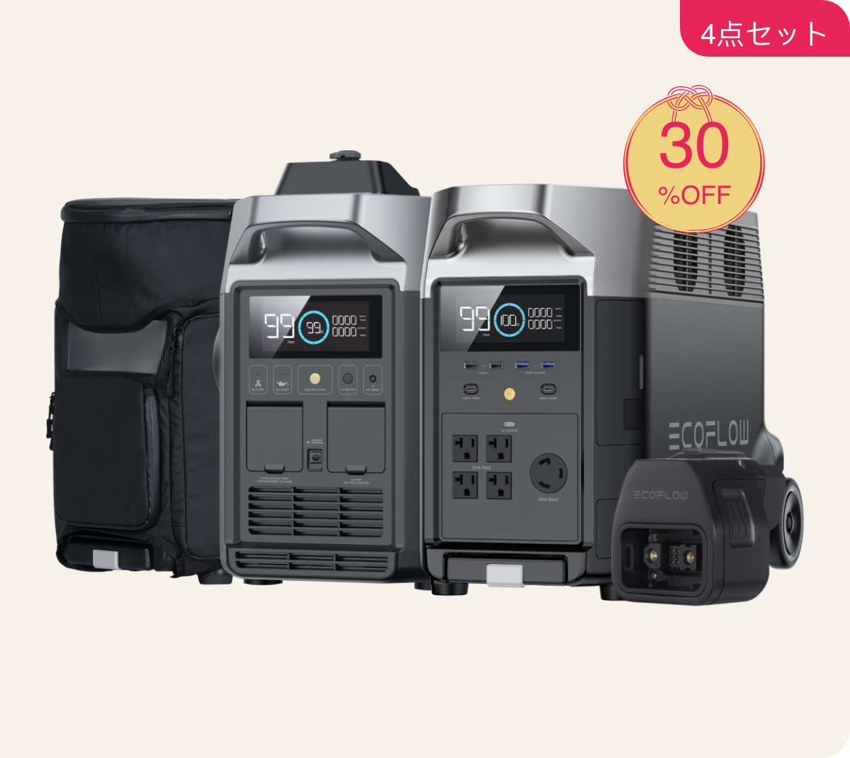 レア美品】ECOFLOW エコフロー スマート発電機 最大30％OFF】冬でも