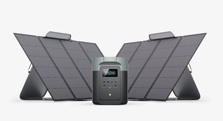 EcoFlow DELTA 2 Max with solar panel