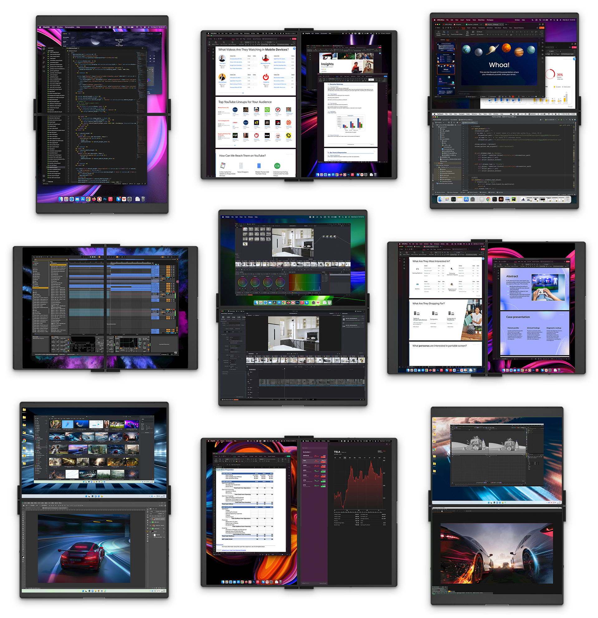 FlipGo ポータブルデュアルモニター 16インチ Amazon.com: JSAUX FlipGo Touchscreen 16