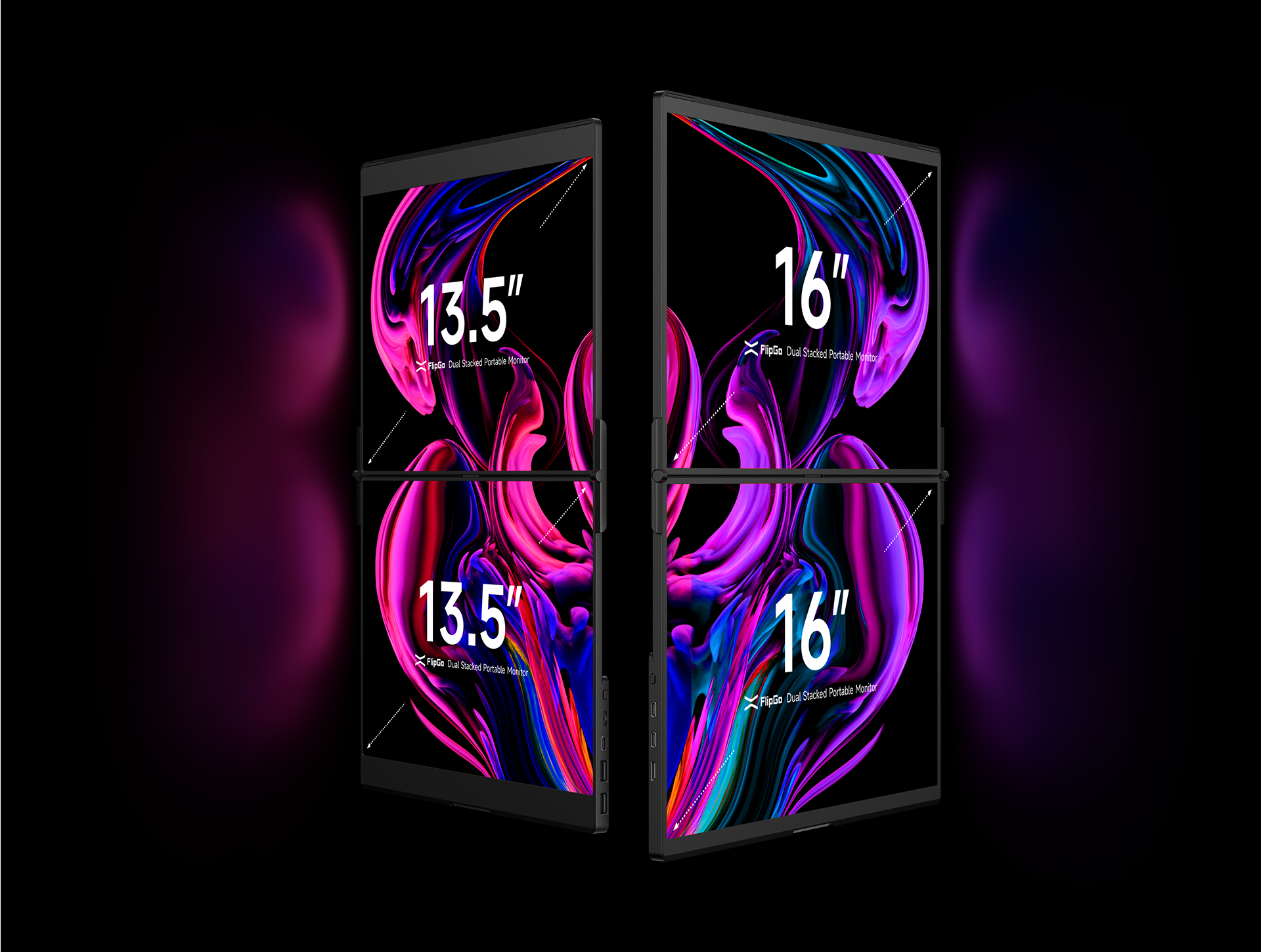 作業効率、爆上がり！折り畳んで持ち運べるデュアルポータブルモニター