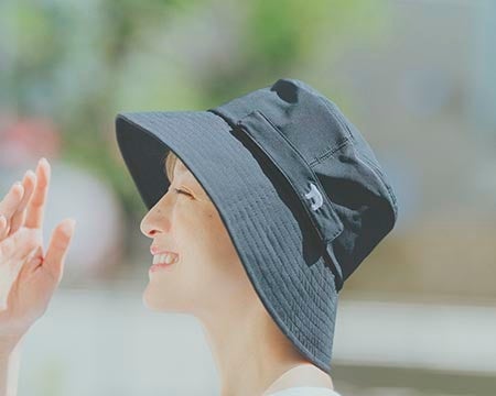 リンネル×kippis コラボシリーズ 特許取得済み・コカゲル搭載 super cool bucket hat 5,500円（税込）