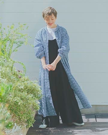 リンネル×kippisコラボシリーズ textile design every day アウターにもなる2WAYワンピース 11,000円（税込）