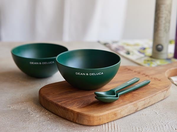 『ＧＬＯＷ』2022年8月号宝島チャンネル限定号（2）付録 DEAN & DELUCA バンブー食器 ボウル＋スプーン＜グリーン＞2組4点セット