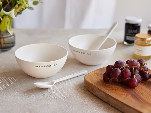『ＧＬＯＷ』2022年8月号宝島チャンネル限定号（1）付録 DEAN & DELUCA バンブー食器 ボウル＋スプーン＜ホワイト＞2組4点セット
