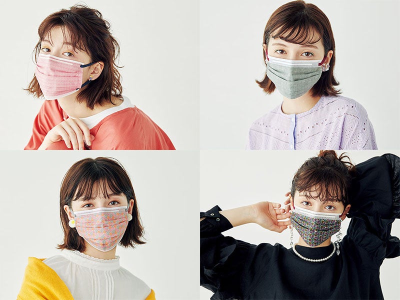 【ワンコインセール！ 北欧柄の不織布マスク】個包装＆使い捨てタイプの小花柄でコーデが華やぐ♪ ［キッピス（kippis）］