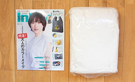 ファッション誌とほぼ同サイズに梱包