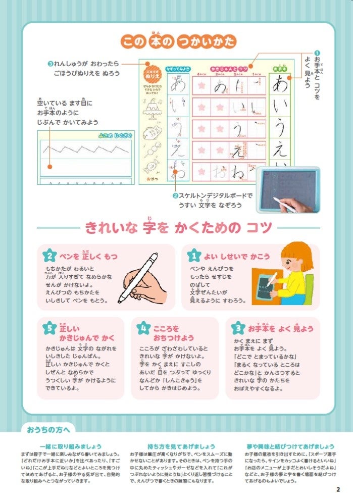 子どもが楽しめる付録付き】ひらがな練習BOOK＆ドレスデザイナー