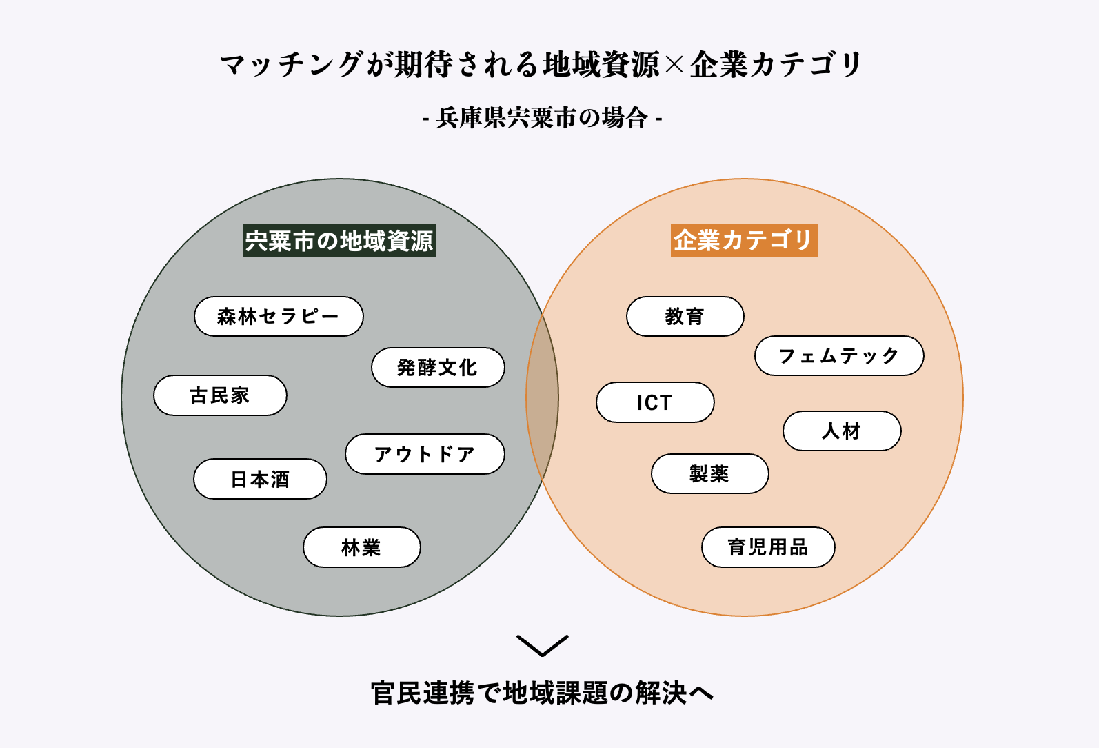 宍粟市における官民連携イメージ