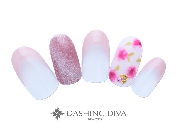 ふんわり優しいバラにマグネットアートで大人っぽさをプラス